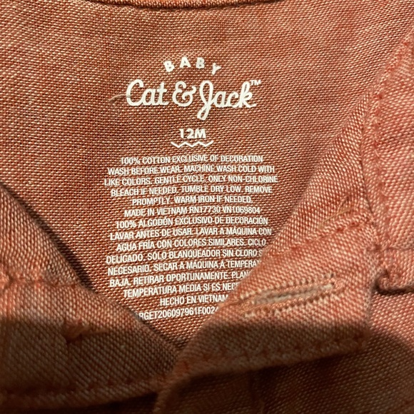 Cat &Jack Baby 12 month boys dark chestnut One Piecee - Picture 3 of 5